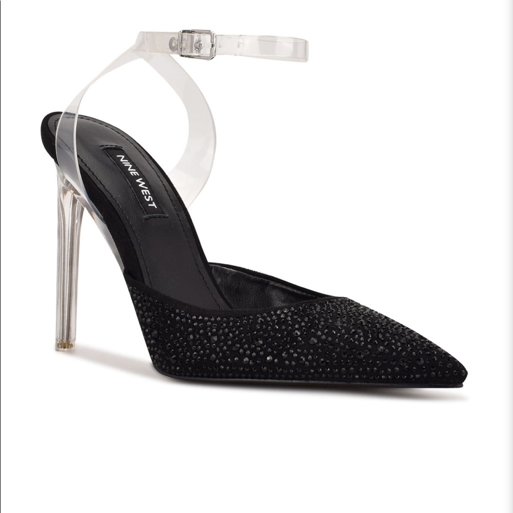 Nine West sparkle black and lucite pumps size 8.5 nwot never worn